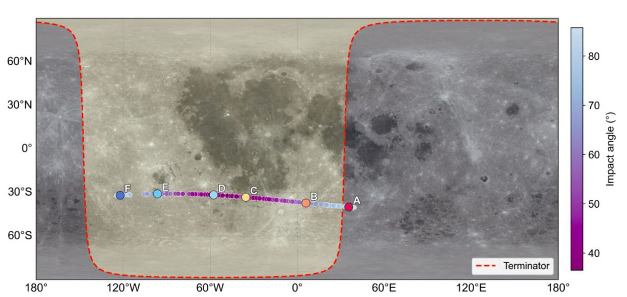 Dodatkowa wizualizacja: Błysk jaśniejszy niż Syriusz przy uderzeniu w Księżyc