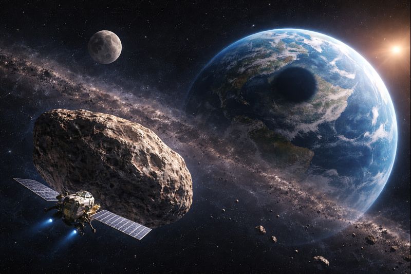 Główna ilustracja artykułu: Astronomowie wątpią w księżycowe pochodzenie satelity Ziemi