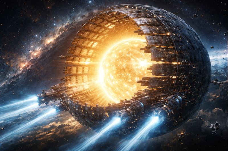 Główna ilustracja artykułu: Wykorzystanie własnej gwiazdy jako napędu kosmicznego